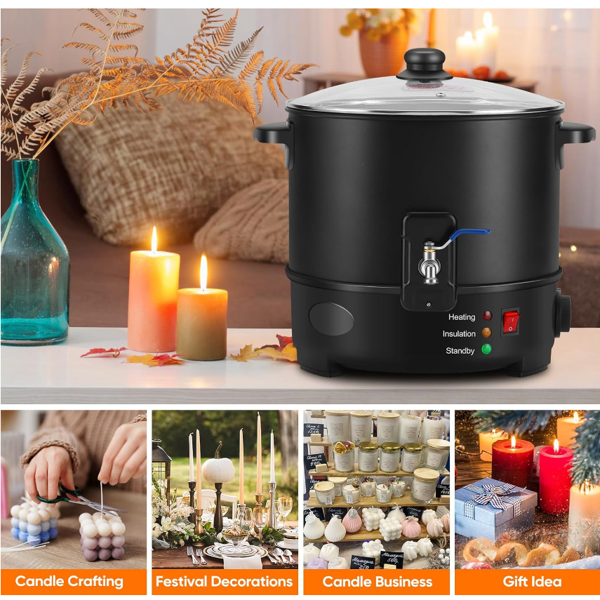 EU US Plug Electric Melting Ca - đánh giá và giá Candle Making Wax Melter