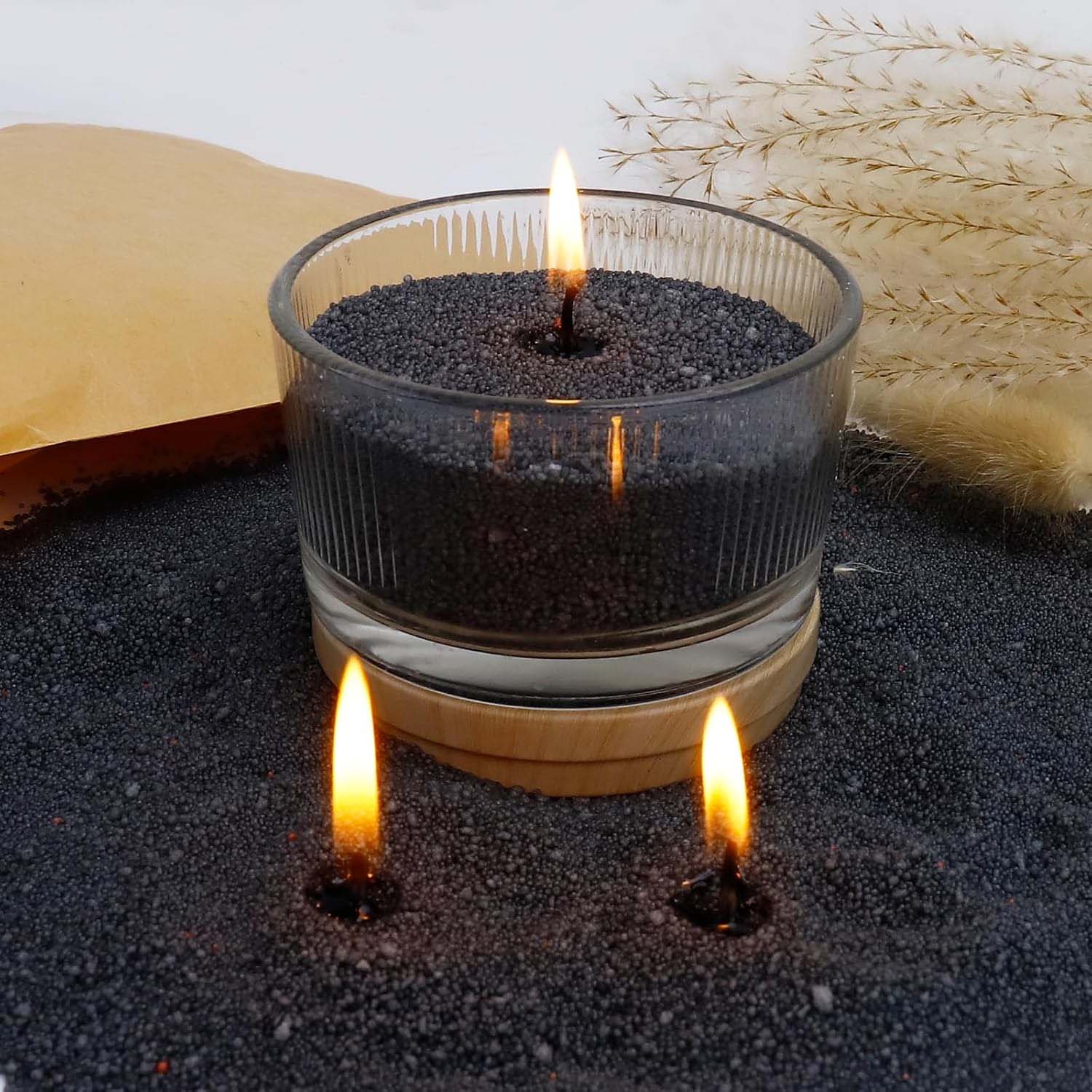 Black Candle Sand with Wick, 2 - đánh giá và giá Candle Making Wax Melter