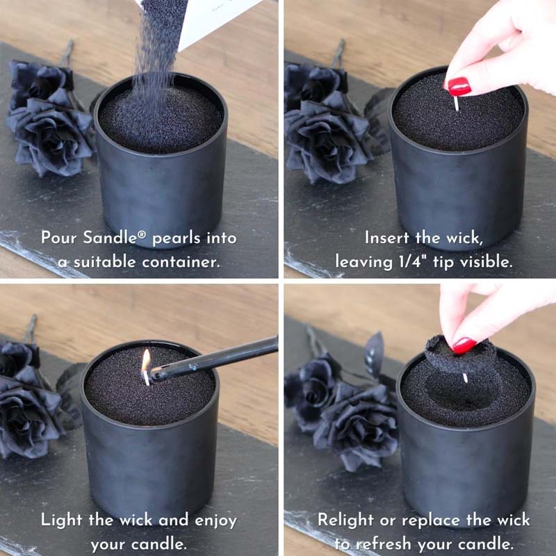 Black Candle Sand with Wick, 2 - đánh giá và giá Candle Making Wax Melter